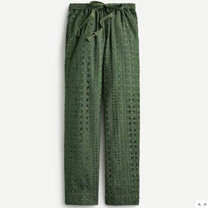 J. Crew Pull-on easy pant in eyelet Sz 8